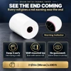 Epson TM-T20 thermal paper roll with a red warning indicator near the core, also shown close up