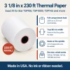 Star Micronics TSP100 TSP143 thermal paper roll size and fit infographic