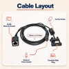 Ingenico CAB350901 Ethernet cable key features OEM 2 meter RJ45 power port