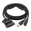 Ingenico Lane powered USB cable 6ft OEM coiled with terminal connector USB A and power jack