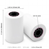 Clover Flex paper roll dimensions 2 1/4 in 58mm x 50 ft with 1/2 in core and 1.45 in 37mm OD
