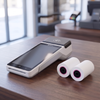 VeriFone T650p terminal with thermal paper rolls on retail counter