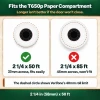 50 ft roll fits the Verifone T650p 40mm roll limit while an 85 ft roll does not