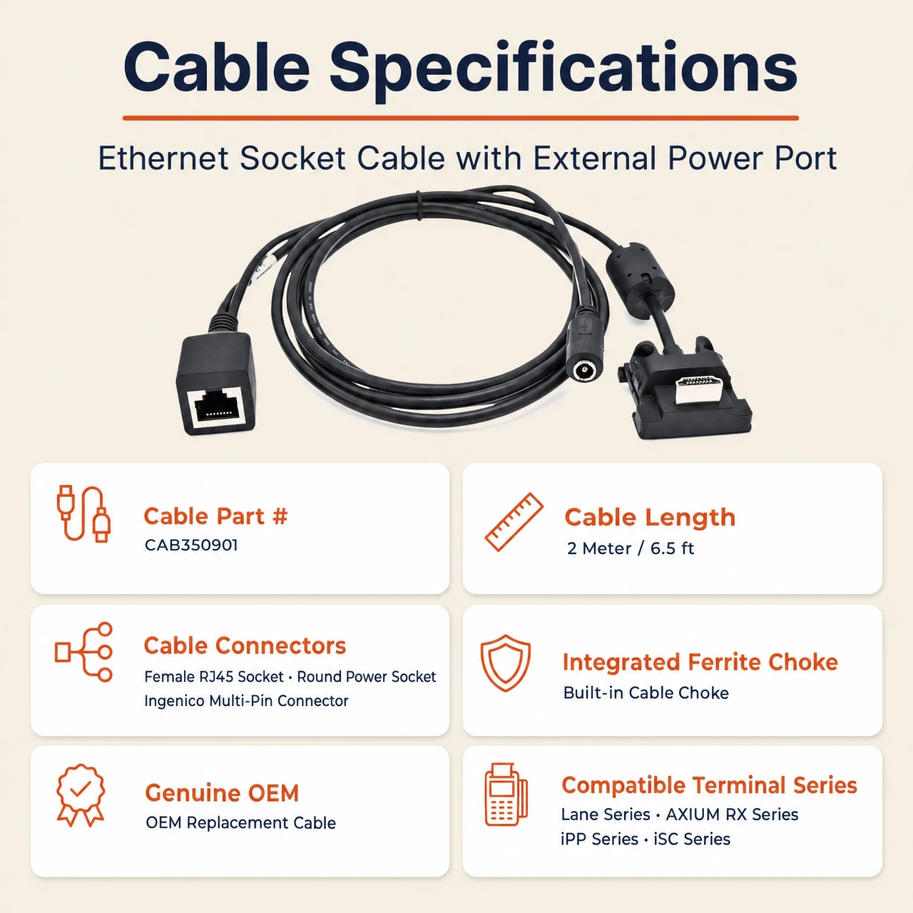 Ingenico Lane 3000/3600/5000/7000/8000 and AXIUM RX Ethernet