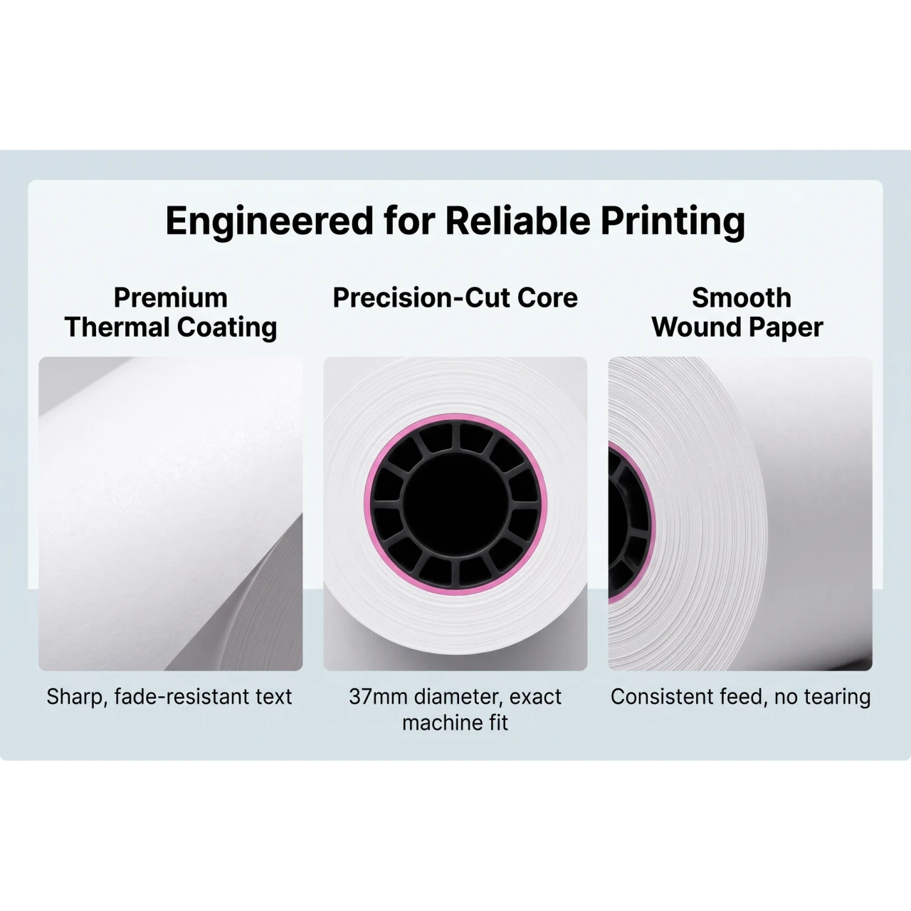 Square Terminal Thermal Paper 2 1/4 x 50 ft | BPA-Free American Made
