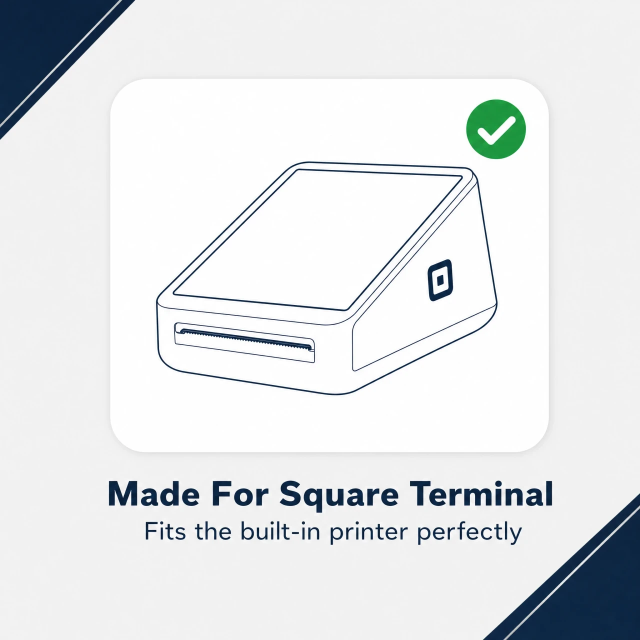 Square Terminal Thermal Paper 2 1/4 x 50 ft | BPA-Free American Made