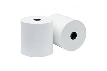 Two rolls of 3\" x 165\' White 1-Ply Bond Paper for Bixolon SRP-270