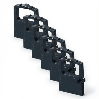 Compatible Okidata 52102001 black printer ribbon 6 pack for Microline 182 184 320 390 series