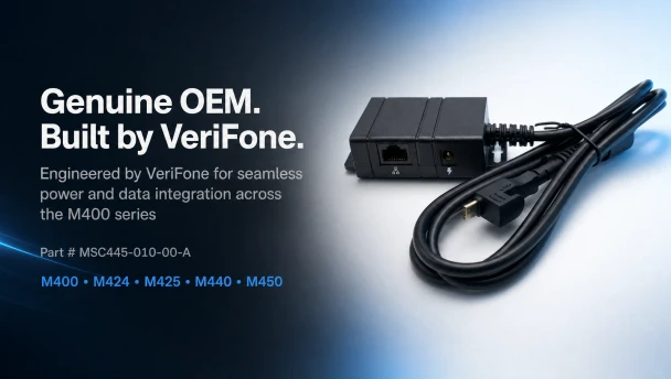VeriFone M400 M424 M425 M440 M450 Ice Cube Ethernet Cable Assembly genuine OEM brand banner MSC445-010-00-A