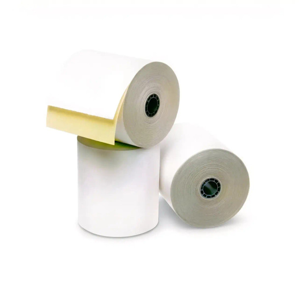 Square Kitchen Printer 2-Ply Carbonless Paper Rolls 3"x100' | Three Rolls