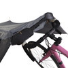 Close up of Ultimate Direction Bike Tarp Conversion Kit, showing handlebar attachment 