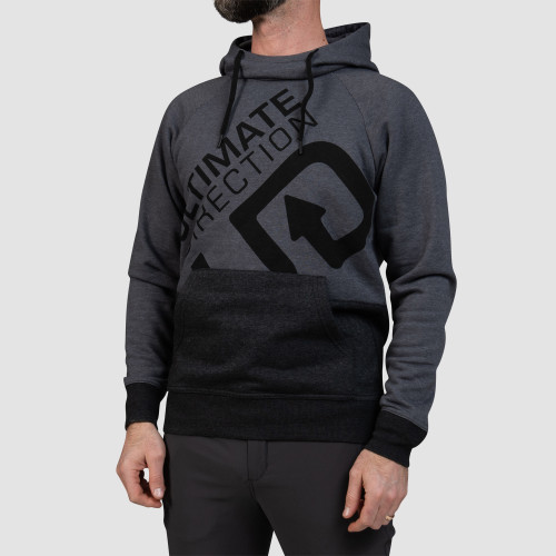 Ultimate Direction Men's Hoodie, grey/black, front view