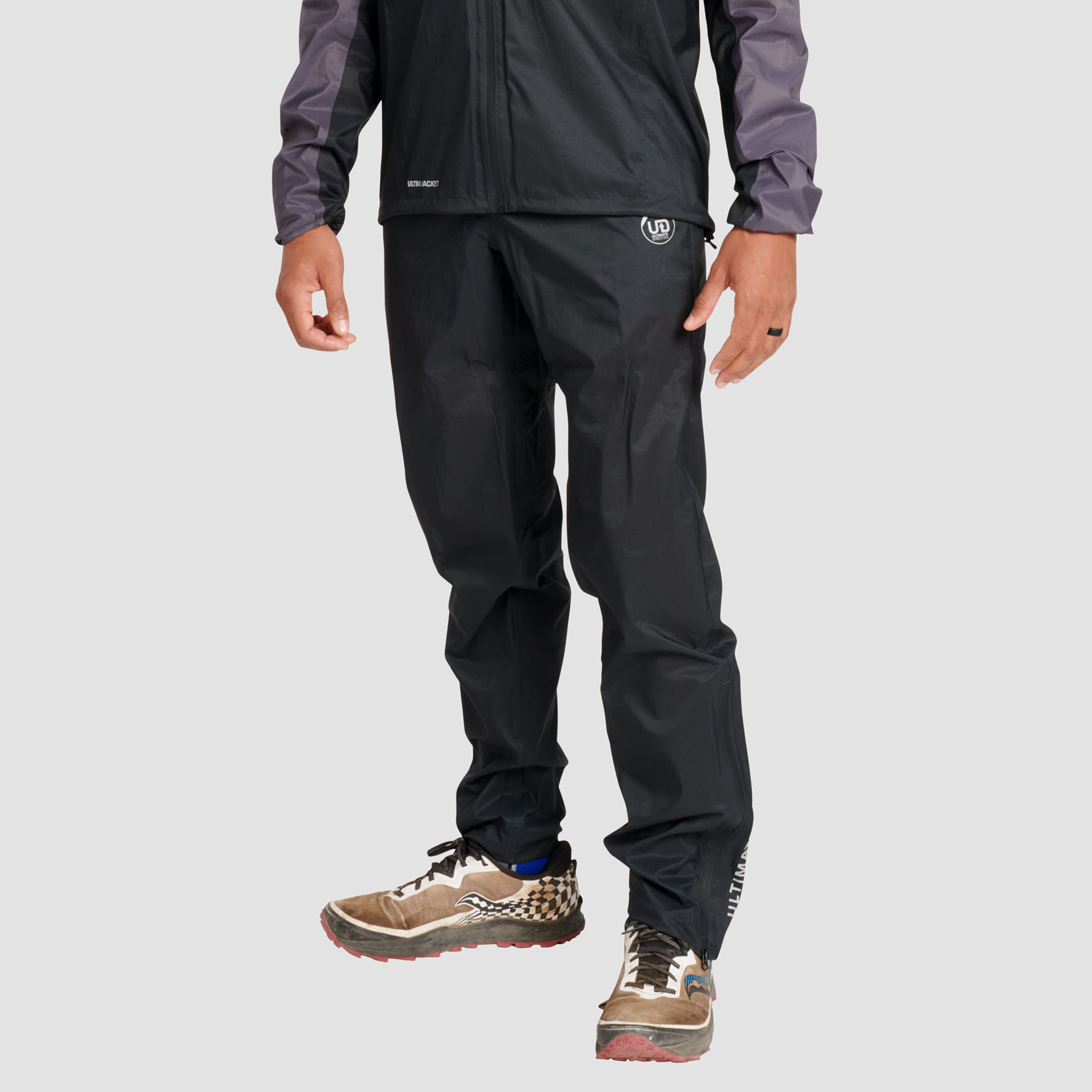 iCreek Men's Rain Pants Waterproof Breathable Windproof Lightweight Over  Pants Work Rain Outdoor for Hiking, Golf, Fishing Black Large/30