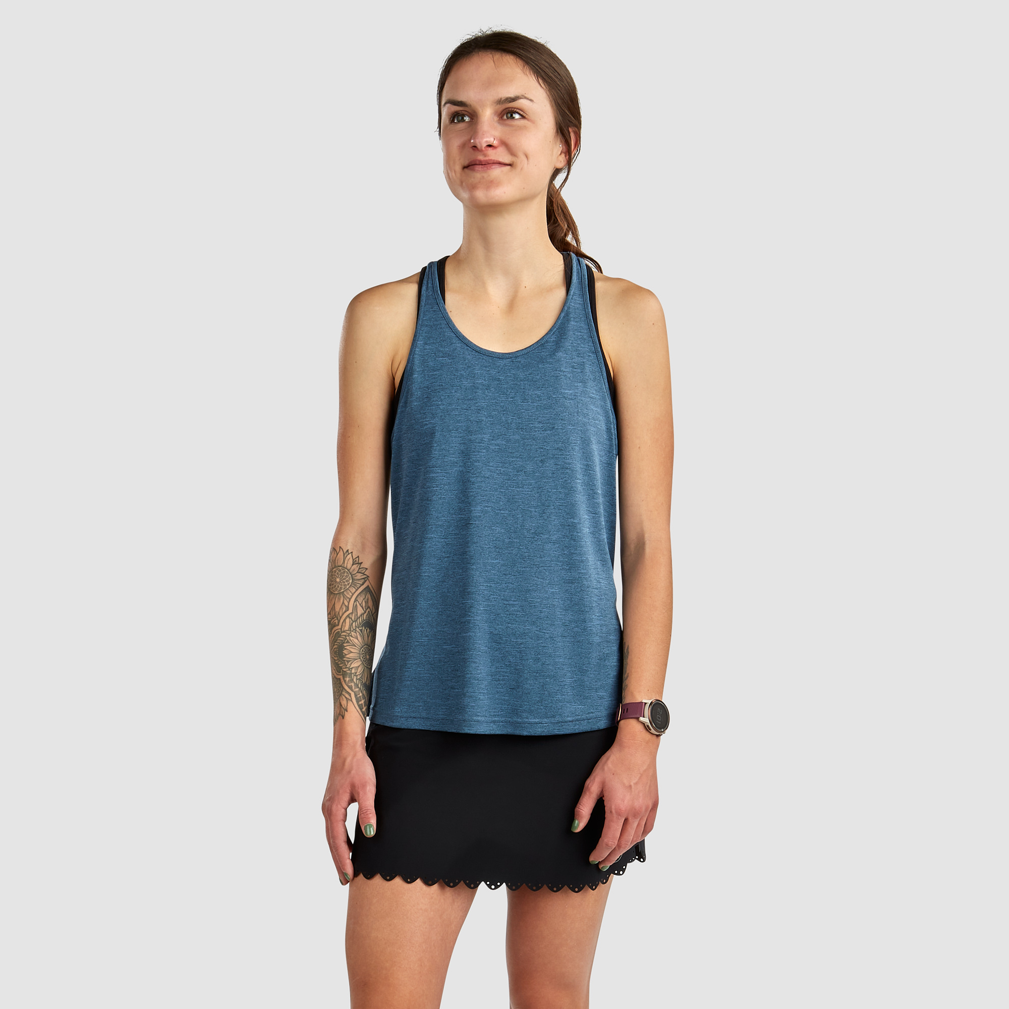 Ultimate Direction Women's Contralis Tank Top in Slate Blue Size Large