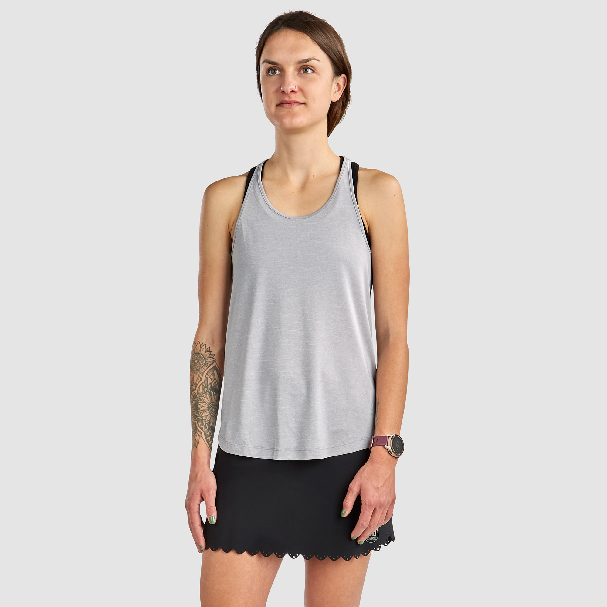 Ultimate Direction Women's Contralis Tank Top in Heather Gray Size Medium