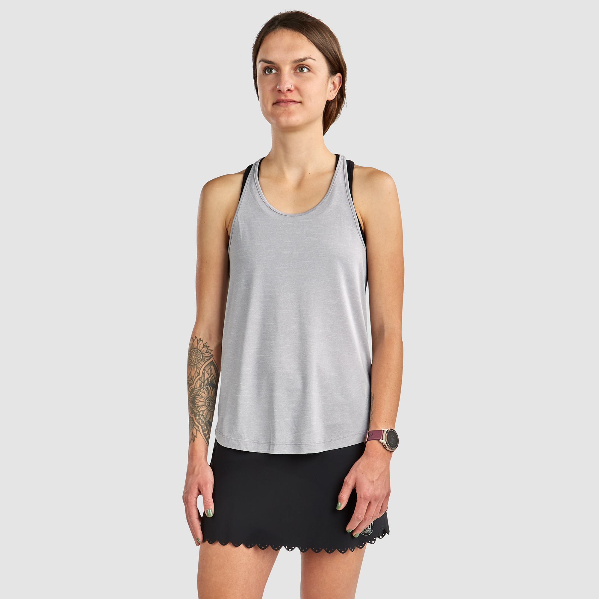 Ultimate Direction Women's Contralis Tank Top in Heather Gray Size XS