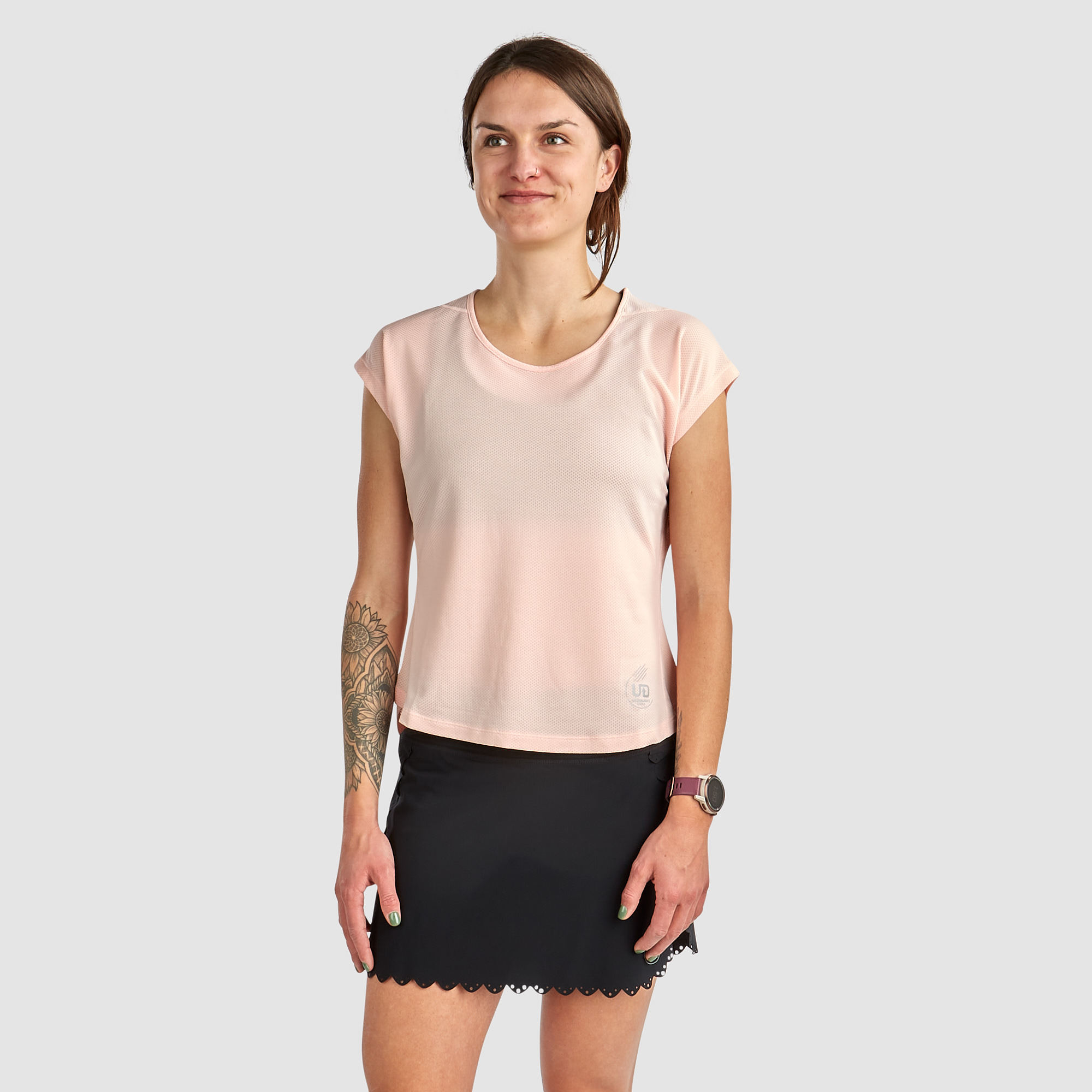 Ultimate Direction Women's Nimbus T-Shirt in Sunset Pink Size XS