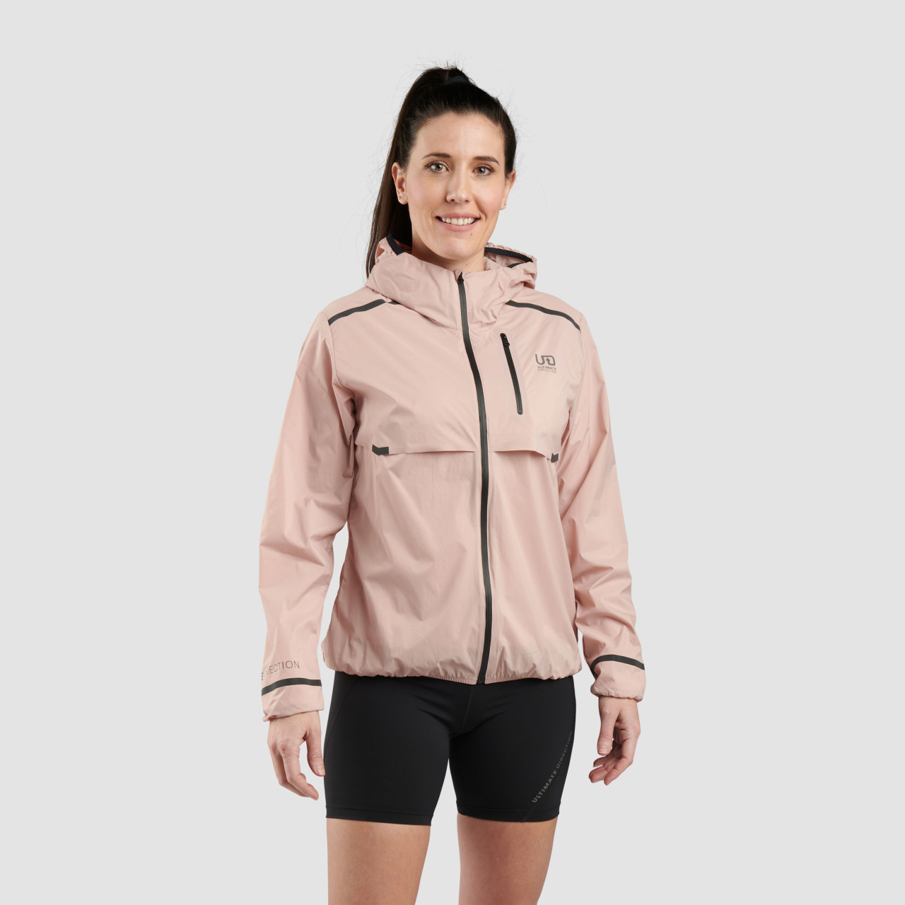 Ultimate Direction Women's Aerolight Wind Jacket in Clay Size Large