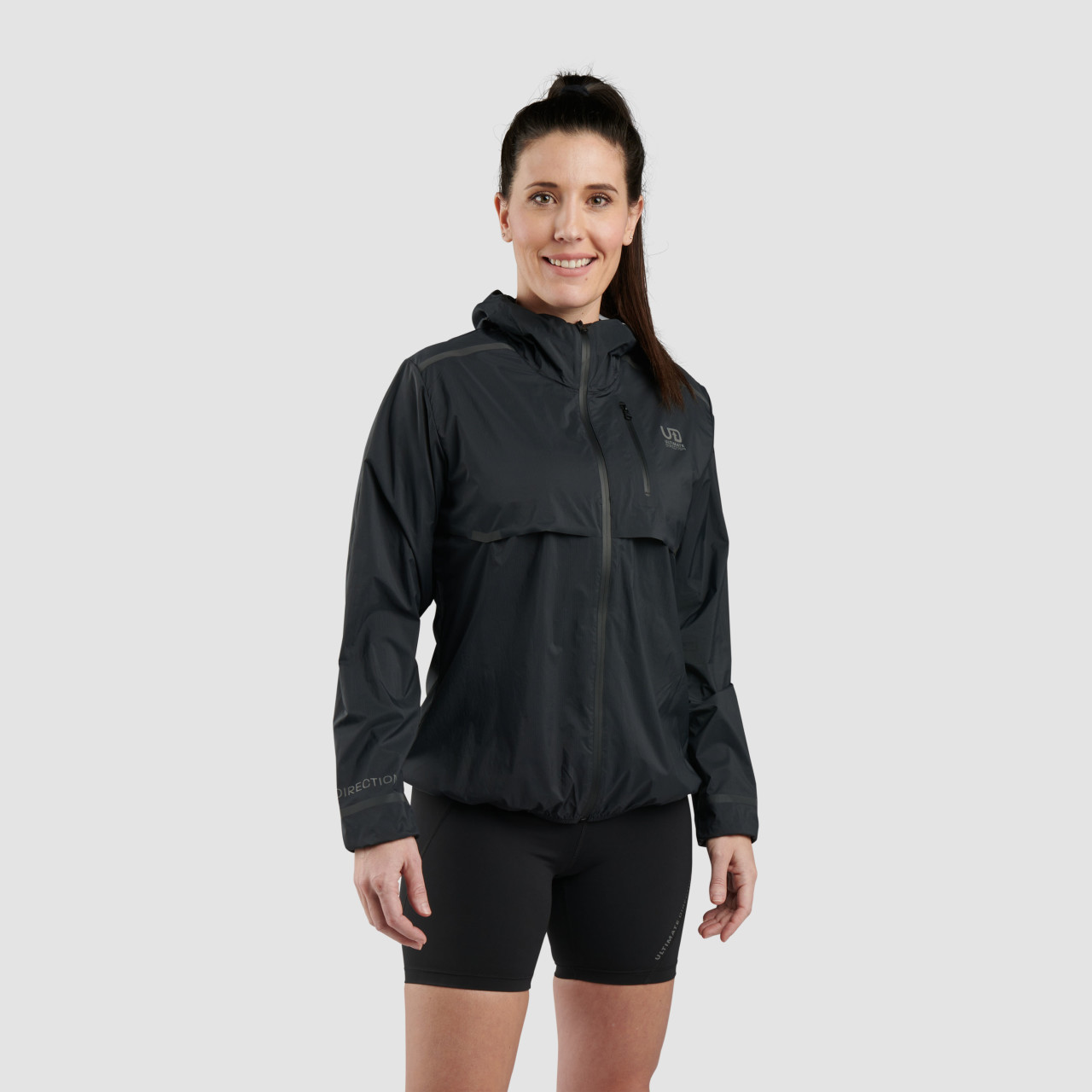 Ultimate Direction Women's Aerolight Wind Jacket in Onyx Size XS