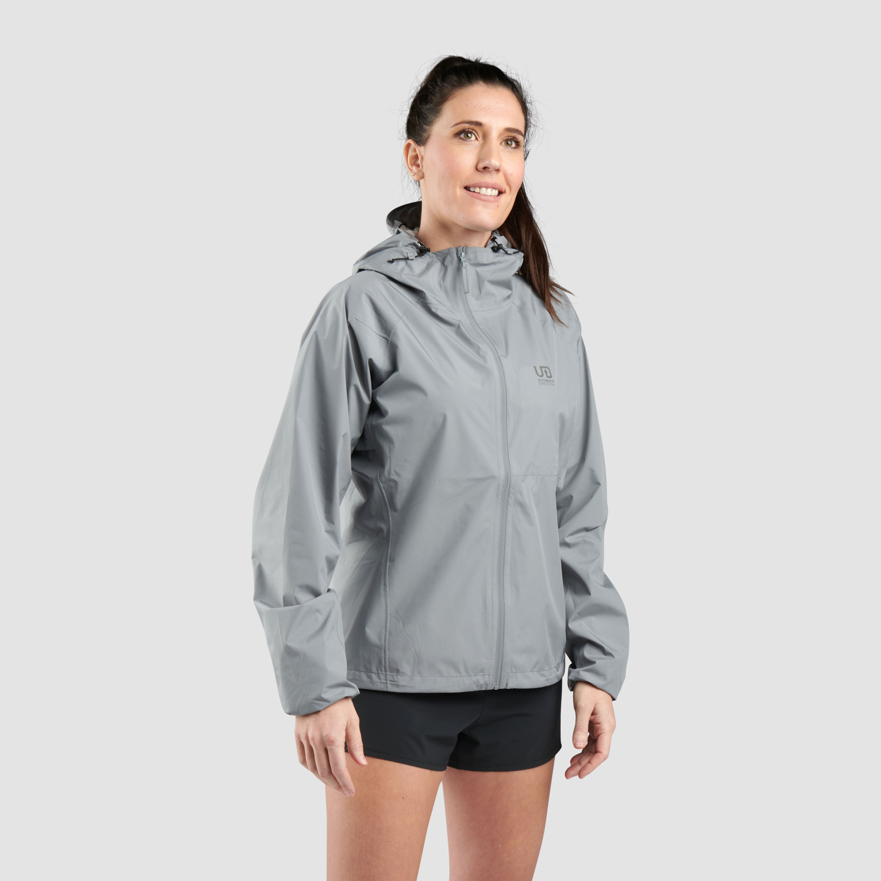 Ultimate Direction Women's Deluge Jacket in Gray Size Large