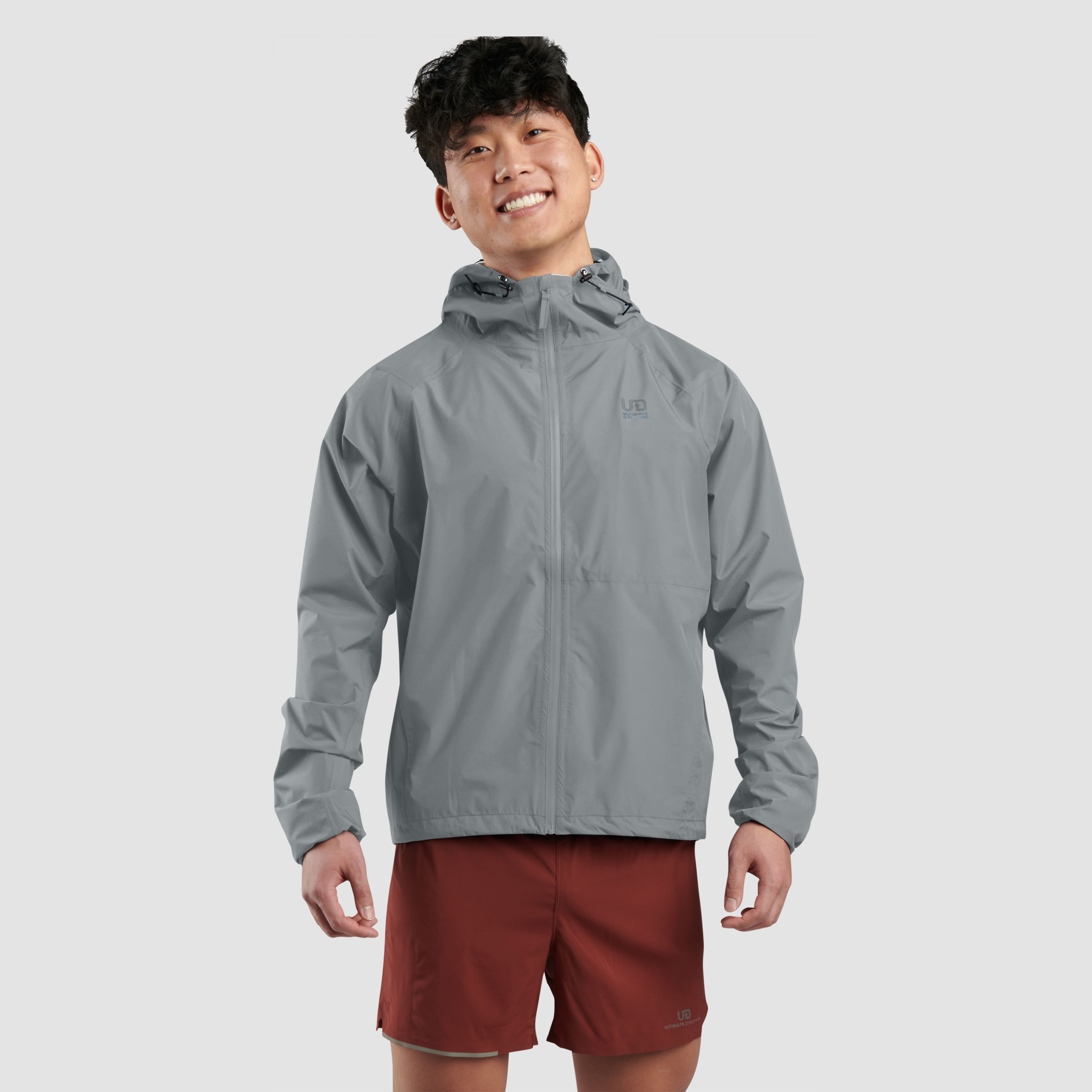 Ultimate Direction Men's Deluge Jacket in Gray Size Medium