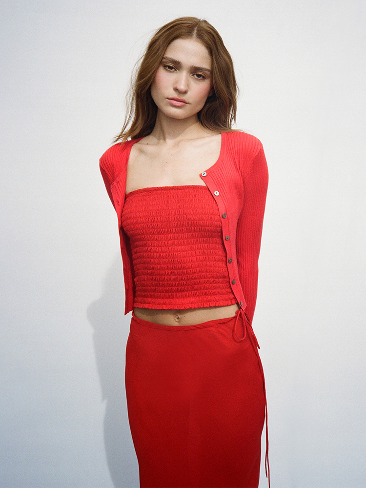 The Winona Cardigan - Ruby