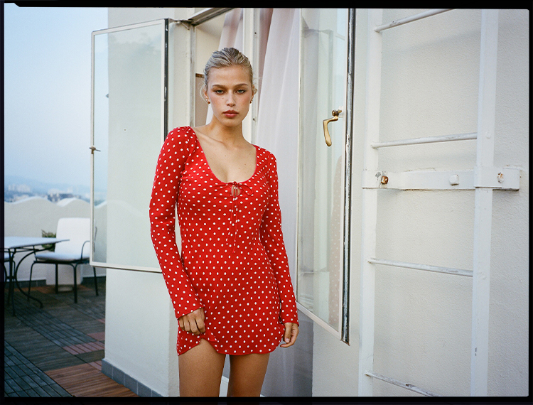 The Serena - Red Polka Dot