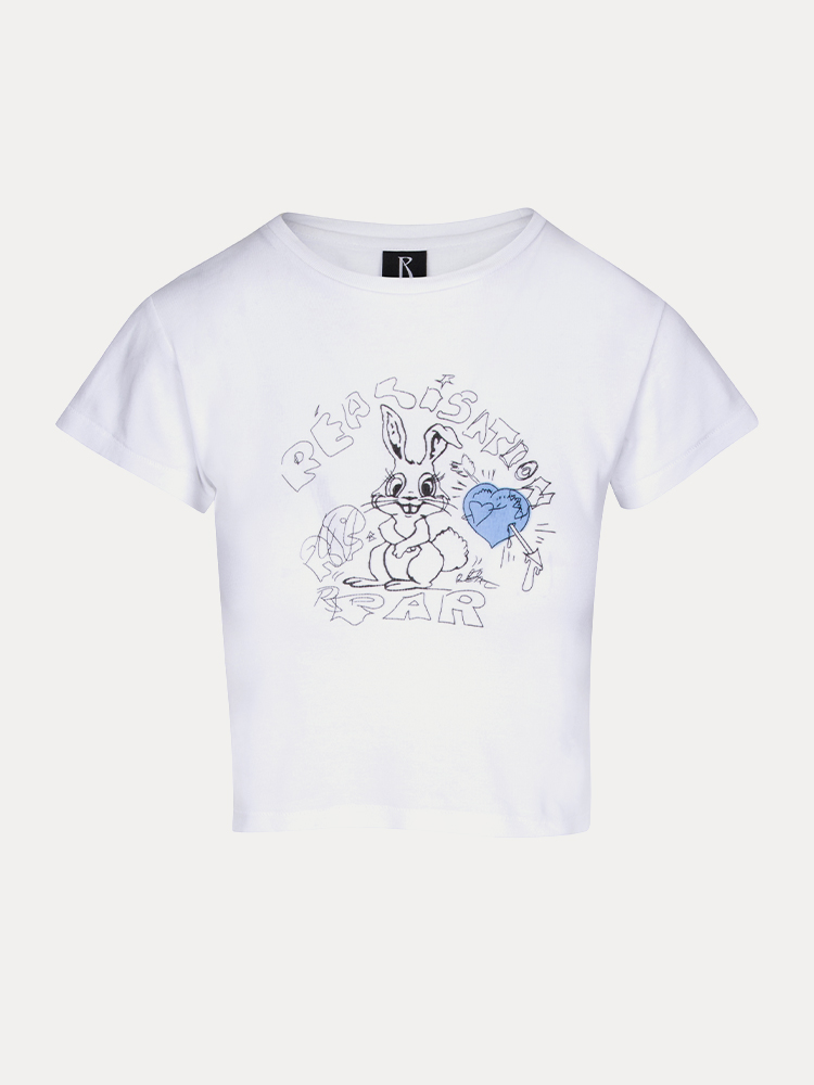 Bunny Tee - Blue Heart