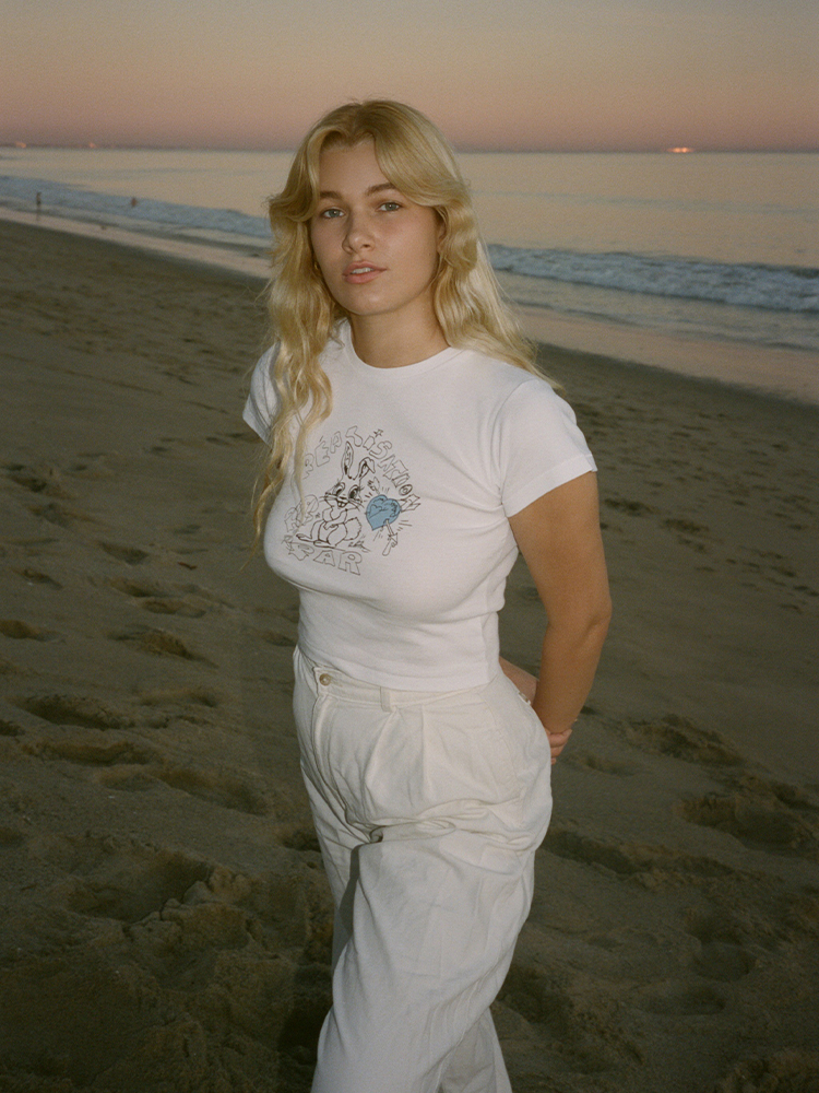 Bunny Tee - Blue Heart