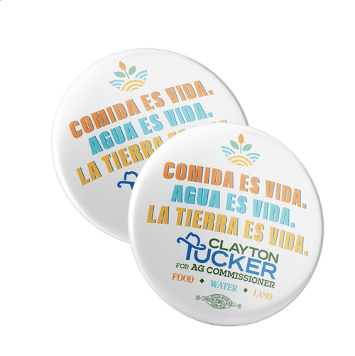 Water Is Life - White Colorway (2.25" Pin-Back Button -- Pack Of Two!)