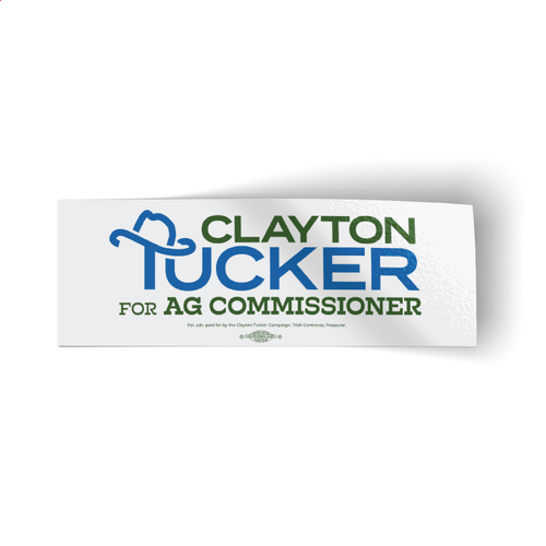 Clayton Tucker (10" x 3.5" Vinyl Bumper Sticker)