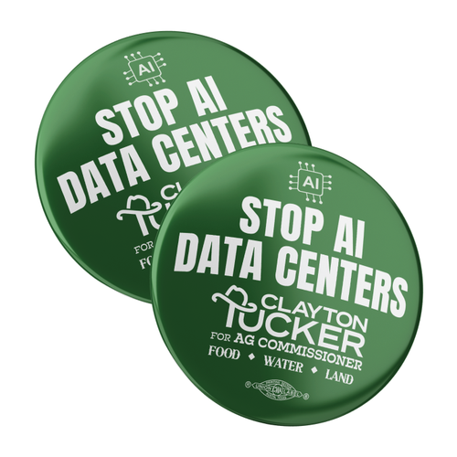 Stop AI Data Centers (2.25" Pin-Back Button -- Pack Of Two!)