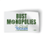 Bust Monopolies - White (5" x 3" Vinyl Sticker -- Pack of Two!)