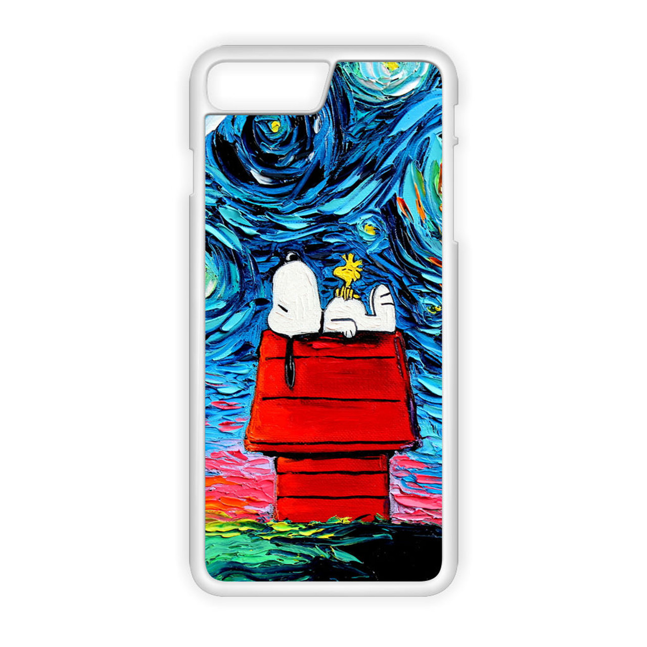 Snoopy Starry Night Van Gogh iPhone 8 Plus Case - CASESHUNTER