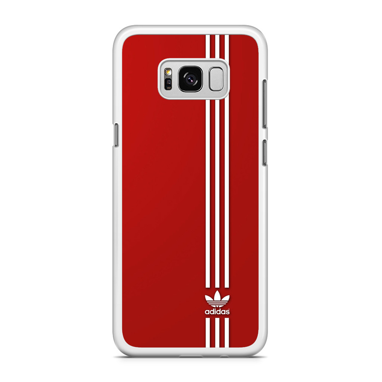 Brand Adidas Red White Sport Samsung Galaxy S8 Case - CASESHUNTER