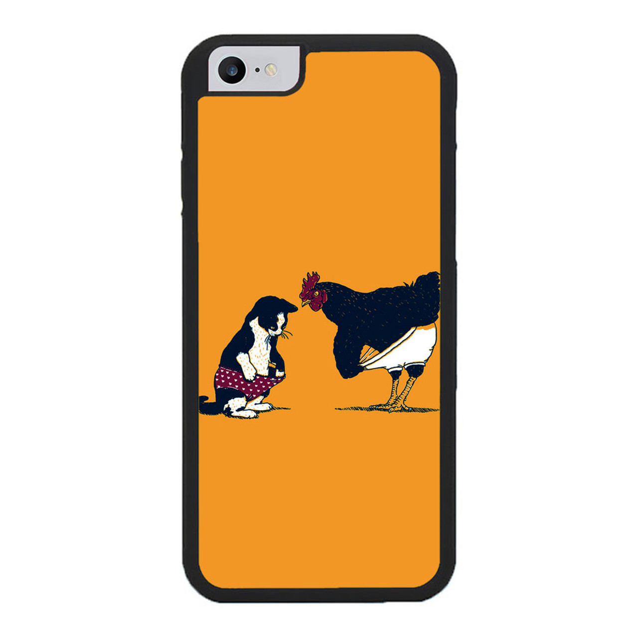 Cat Chicken Yellow Underwear Cute iPhone SE 2020 Case - CASESHUNTER