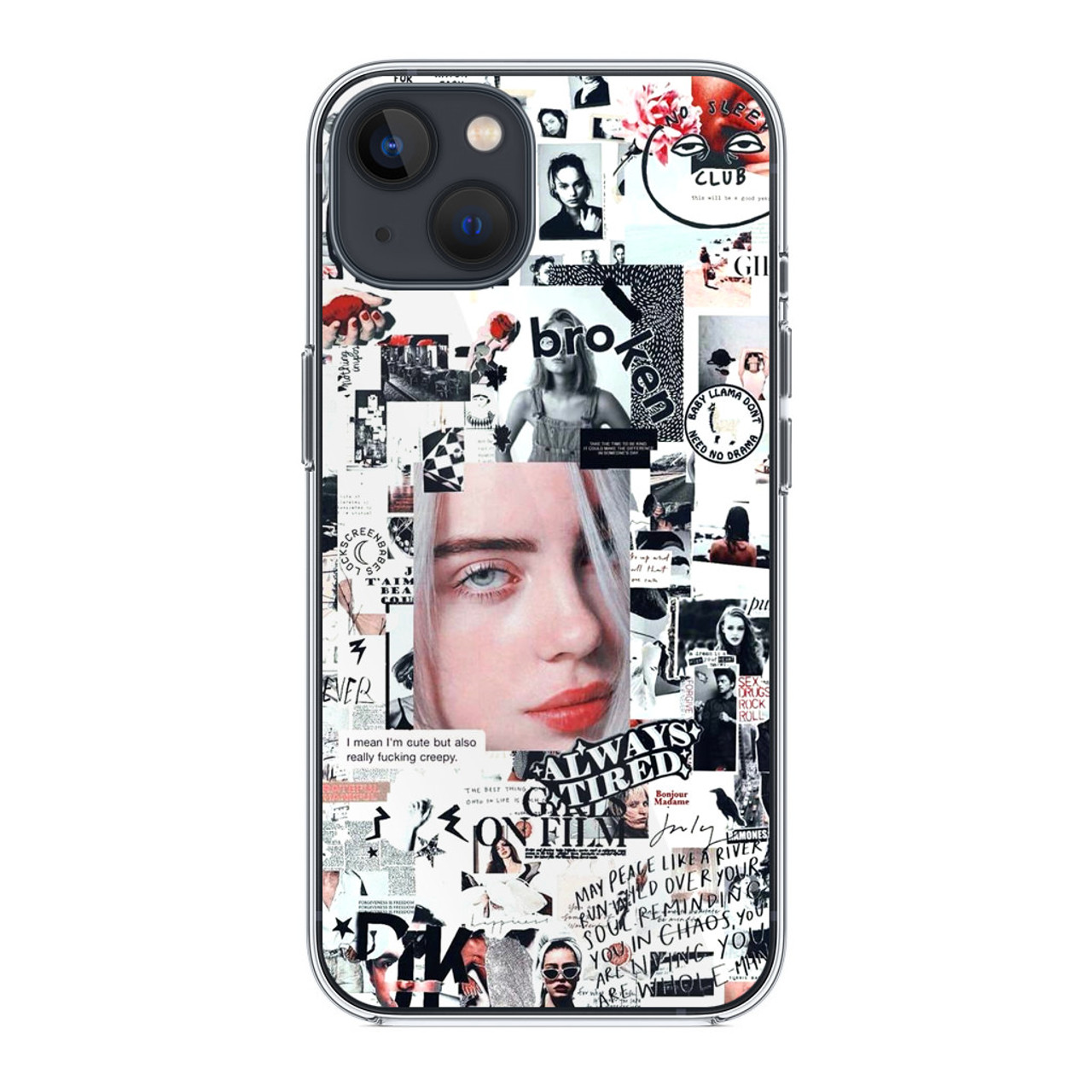 Billie Eilish Collage iPhone 13 Mini Case - CASESHUNTER