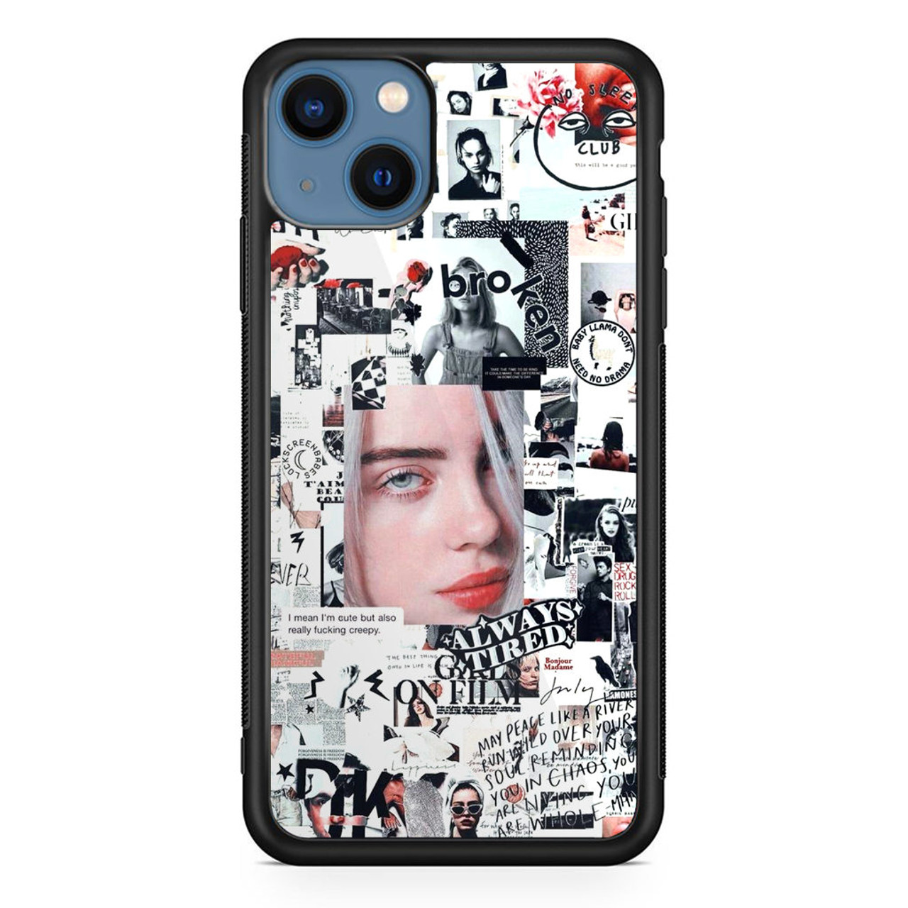 Billie Eilish Collage iPhone 13 Mini Case - CASESHUNTER