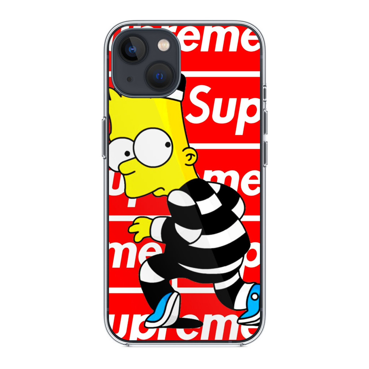 Explore Bart Simpson Supreme iPhone 14 Plus Case - CASESHUNTER