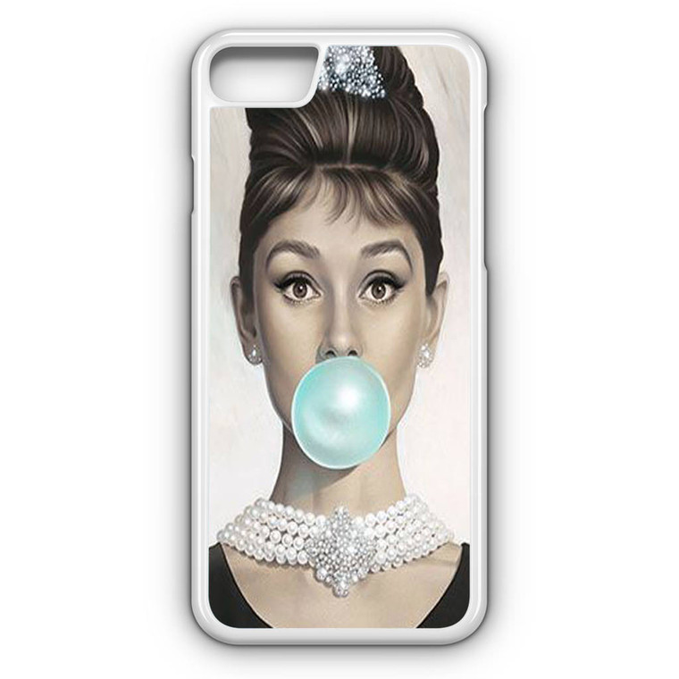 Audrey Hepburn Bubble Blue iPhone 7 Case