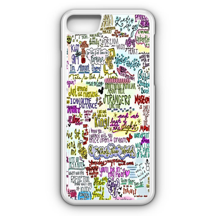 Disney Song Lyrics iPhone 7 Case