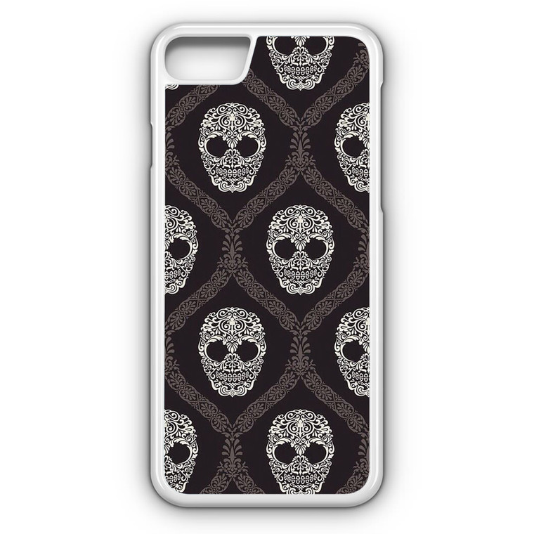 Black Skull Pattern iPhone 7 Case
