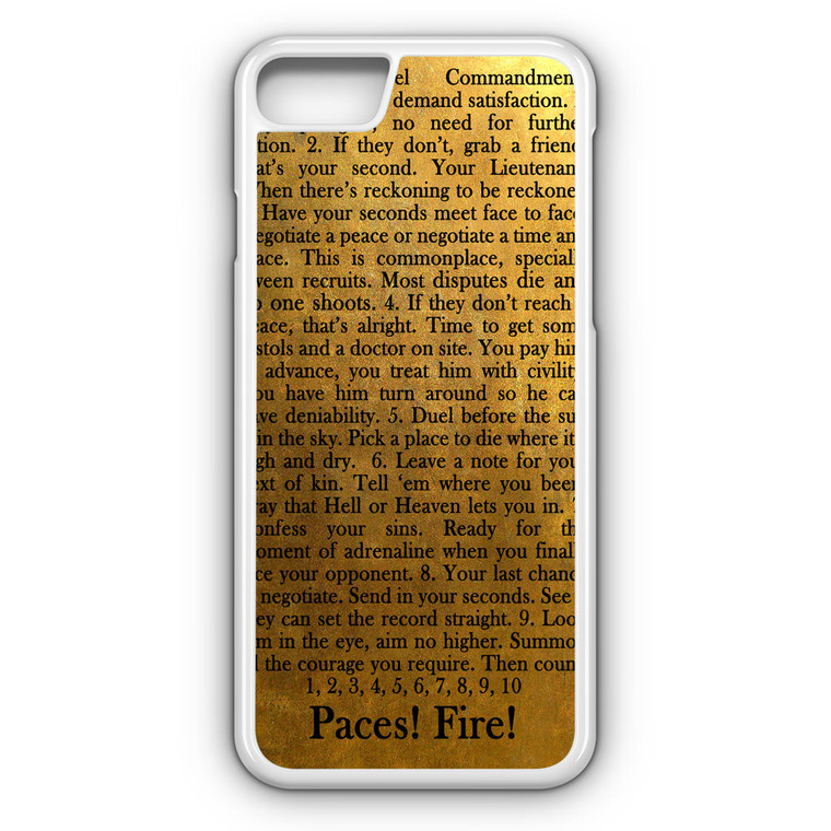 Hamilton Ten Duel Commandments Lyrics iPhone 7 Case