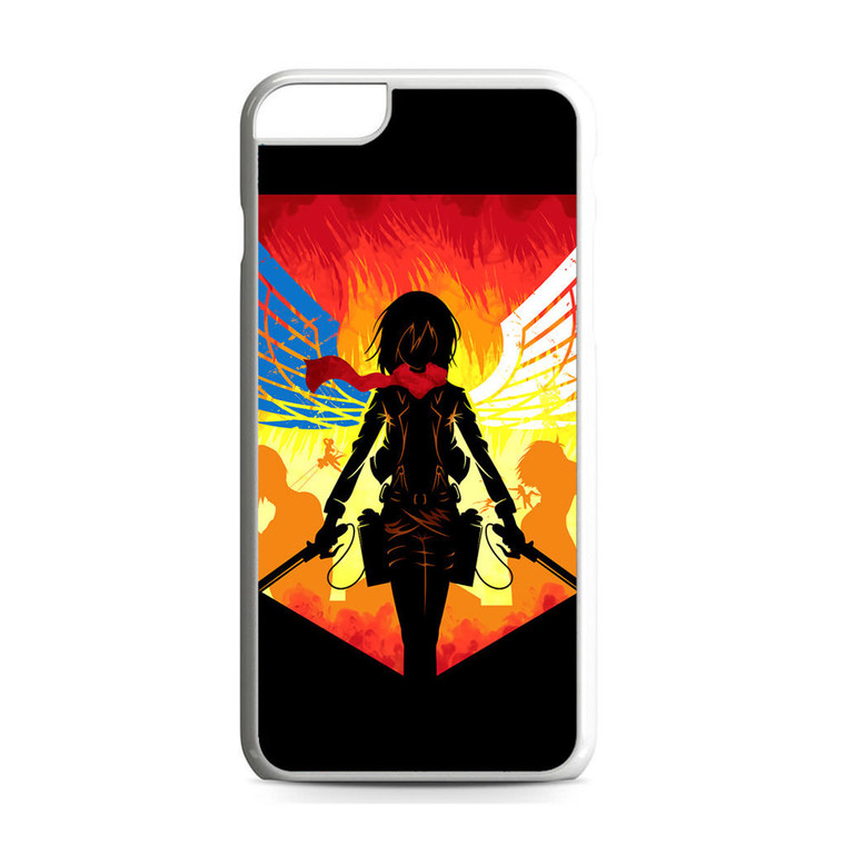 Attack On Titan Mikasa Shillouete iPhone 6 Plus/6S Plus Case