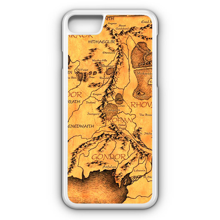 Middle Earth Map The Hobbit iPhone 8 Case