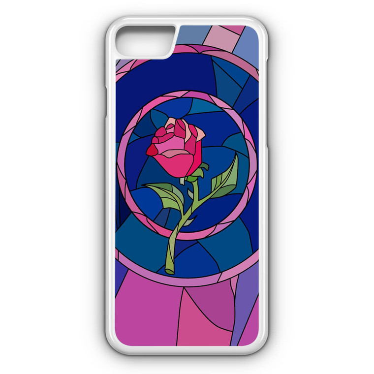 Beauty and The Beast Rose in Glass iPhone 8 Case