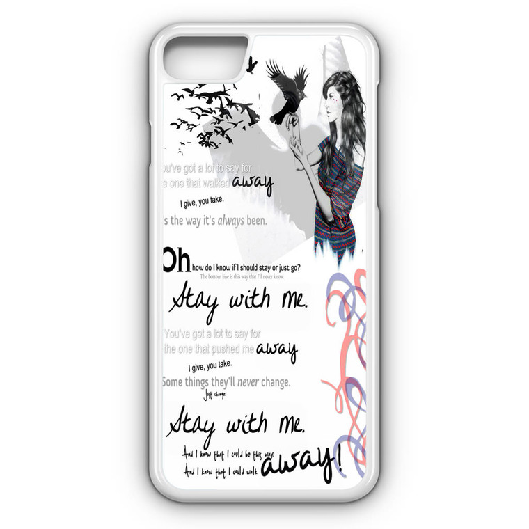 Stay With Me Sam Smith Lyrics Art iPhone 8 Case