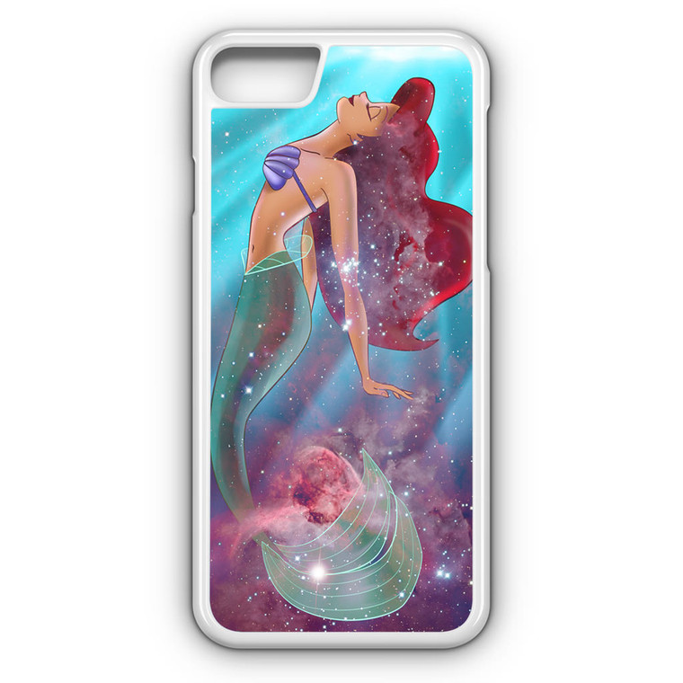 Ariel the Little Mermaid on Galaxy Nebula iPhone 8 Case