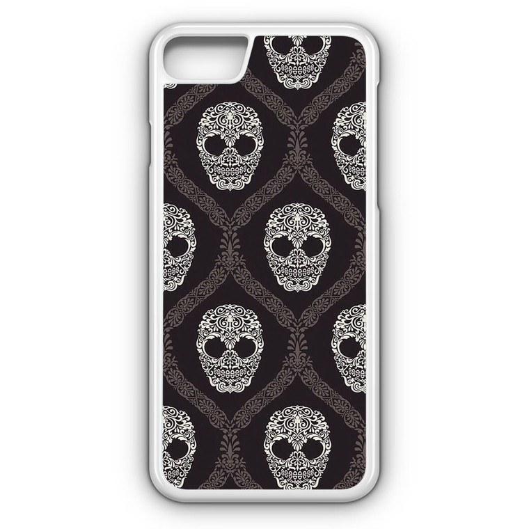 Black Skull Pattern iPhone 8 Case