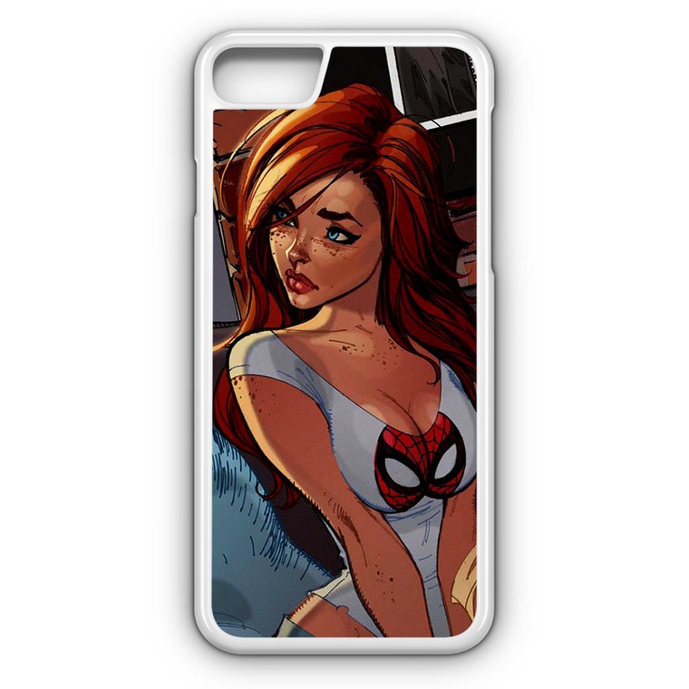 Spiderman Mary Jane Angry Illustration iPhone 8 Case